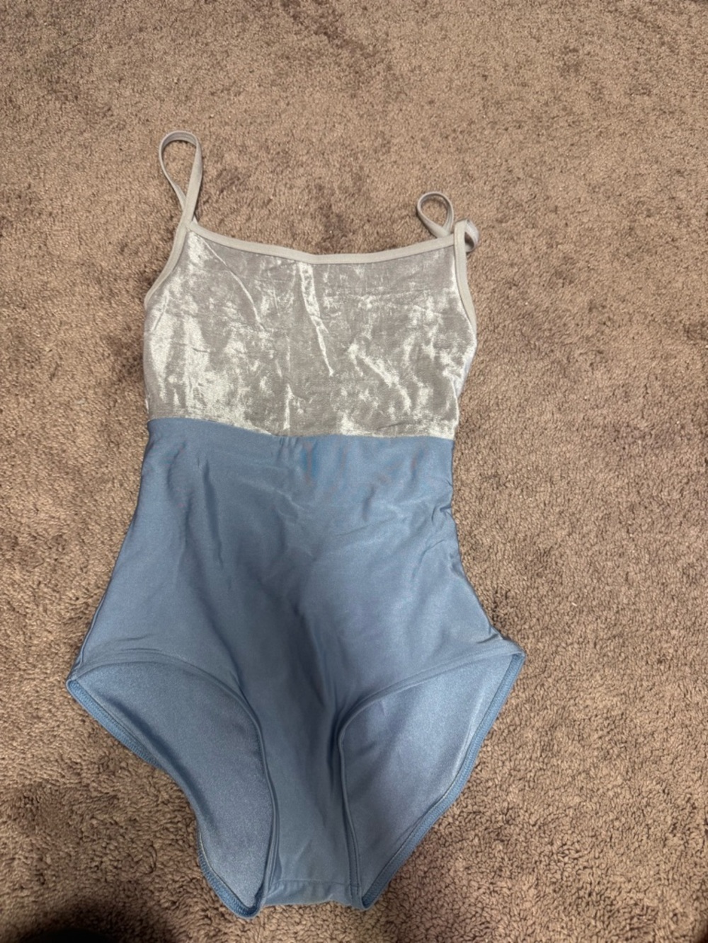 Yumiko Daniella style two tone leotard velvet size large fits medium